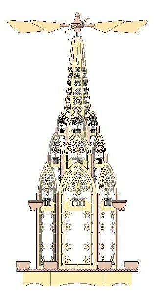 Laubsägevorlage Dompyramide