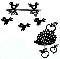 Vorlage Unruhe oder Fensterbild mit Vogel und Igel Vorlage Unruhe oder Fensterbild mit Vogel und Igel