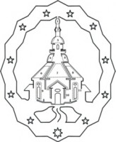 Vorlage Fensterbild  Seiffner Kirche doppelt für indirekte Bbel Vorlage Fensterbild  Seiffner Kirche doppelt für indirekte Bbel