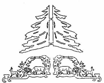 Vorlage Hängepyramide Wald Motive