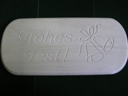 Stollenbrett mit Schriftzug 37,2 x 19,0 cm