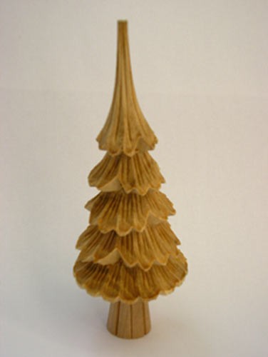 Baum geschnitzt mit Stamm 13cm