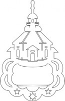 Vorlage Fensterbild  Seiffner Kirche für Figur Vorlage Fensterbild  Seiffner Kirche für Figur