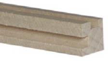 Pyramideneckleiste 1m lang 4eck 3mm Nut