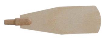 Pyramidenflügel Sperrholz, Blattlänge:82 mm, mit Schaft