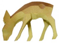 Rehgruppe geschnitzt, Set 7cm Rehgruppe geschnitzt, Set 7cm