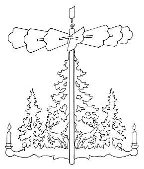 Vorlage Hängepyramide Wald