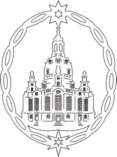 Vorlage Fensterbild Dresdner Frauenkirche