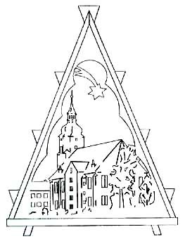 Laubsäge- Vorlage Nr. 9 Kirche St. Georgen zu Schwarzenberg