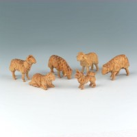 Schafherde geschnitzt, Set Schafherde geschnitzt, Set